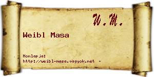Weibl Masa névjegykártya